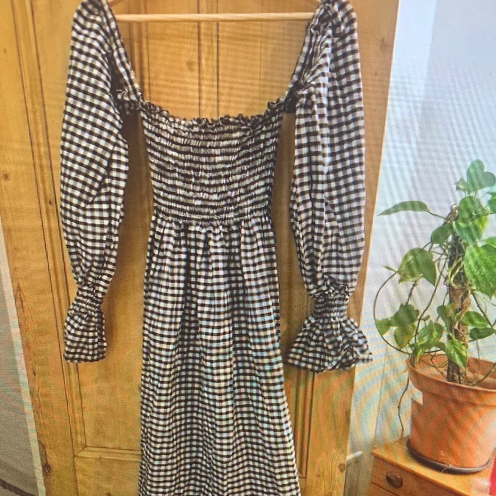 Pixie Mood Black and White Checkered Mini Dress
